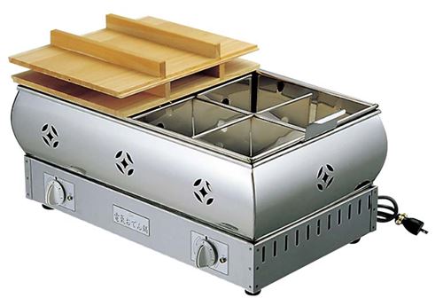 ＥＢＭ　１８&minus;８　電気　おでん鍋　尺５（４５cm） / 業務用　6ッ仕切　電気 電気式おでん鍋 電気おでん鍋 おでん鍋 電気 業務用おでん鍋 おでん保温庫 おでん保温機 おでん保温ケース鍋 おでんウォーマー｜業務用厨房機器のまるごとＫマート