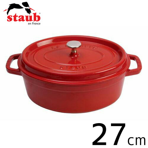 staub ストウブ ピコ・ココット オーバル 日本置き目品 27糎 桜んぼう 40509-846