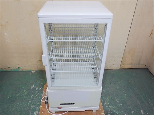 【中古】【送料都度見積】ヒジル 4面ガラス冷蔵ショーケース HJR-FG80SWT