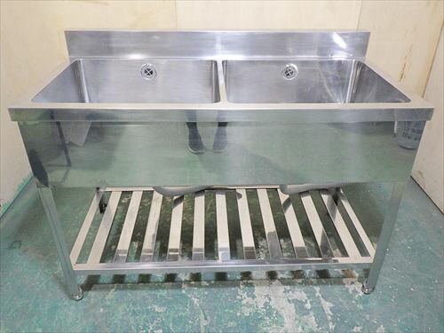 楽天市場】2槽シンク 幅1200×奥行600×高さ800mm(別途 左・後側バック