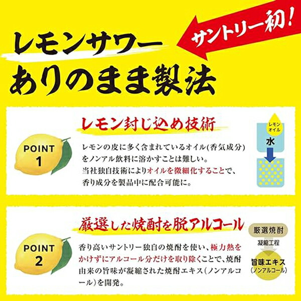 レモンサワーノンアルコールチューハイ送料無料サントリーのんある晩酌レモンサワー350ml24本1ケースノンアルのんある気分のんある缶チューハイ酎ハイカクテル缶一部地域別途送料