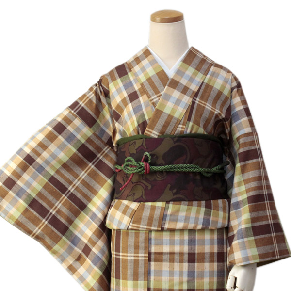 新品 反物 織物 小紋 紬 お召し 着物 コート 美しいキモノ 和装 呉服 tn-68086_a.jpg