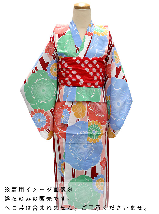 信頼 浴衣 子供 単品 女の子 赤地 梅 菊 ストライプ 縞 柄 100 110 1 130 サイズ 仕立て上がり こども ゆかた ユカタ 古典 かわいい 花火 夏 和装 和服 ガールズ キッズ ジュニア 幼児 小学生 あす楽