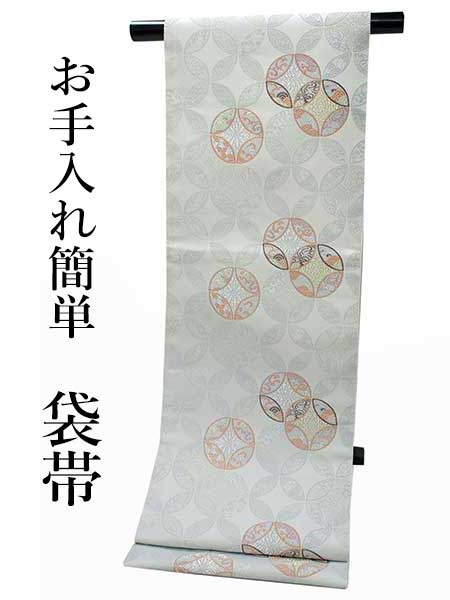 楽天市場】袋帯 礼装 オフホワイト地 金銀 花七宝 単品 新品