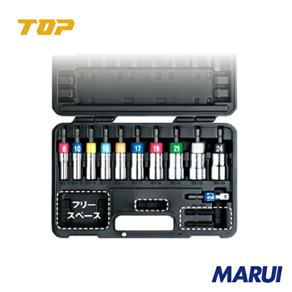 TOP 電動せん孔機用アルファソケット仕かける 1S EDX824AS | ソケットビット