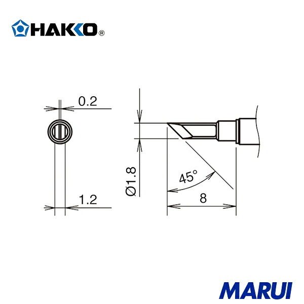白光 こて先K型 350℃ 1個 T3803K 【DIY】【工具のMARUI】
