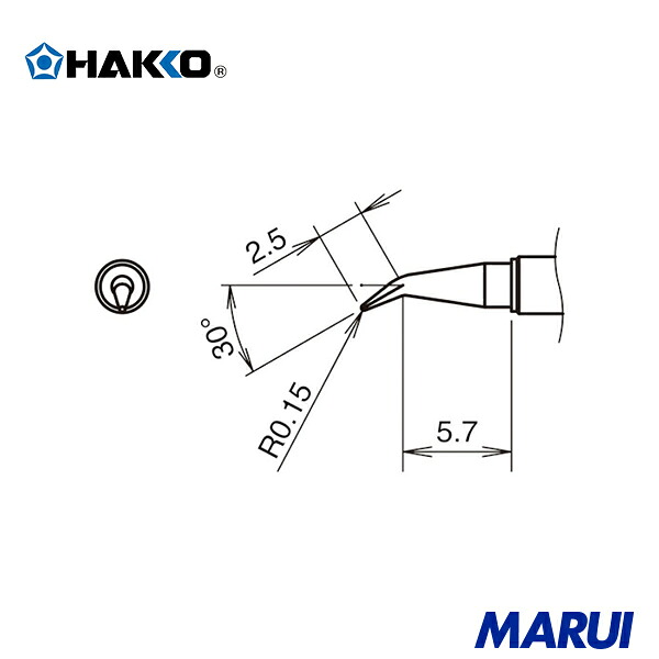 白光 こて先J型 400℃ 1個 T3802J | 電気はんだこて 電子機器 収納 ポーチ｜MARUI