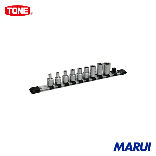 TONE ヘックスローブソケットセット E型トルクスソケットセット(ホルダー付) 差込角9.5mm 1S HTXE309 【DIY】【工具のMARUI】