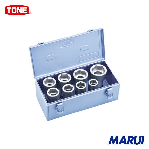 TONE 差しひびき用ロングソケット仕掛ける(メタルトレーケース遣りかた) 8pcs 差込角19.0粍 1S NV608L | 差しひびき用ソケット