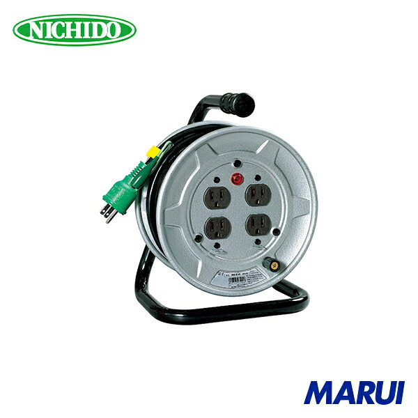 日動工業 NICHIDO 電工ドラム アース付 10m 1台 NSE14 | コードリール|MARUI