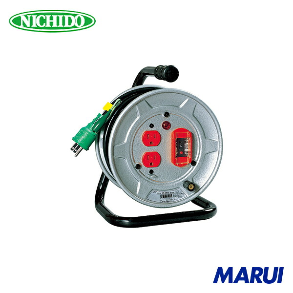 日動工業 NICHIDO 電工ドラム アース付 過負荷漏電保護兼用ブレーカ付 10m 1台 NSEK12 【DIY】【工具のMARUI】