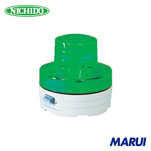 日動工業 NICHIDO 電池式LED回転灯ニコUFO 夜間自動点灯タイプ 緑 1個 NUBG 【DIY】【工具のMARUI】