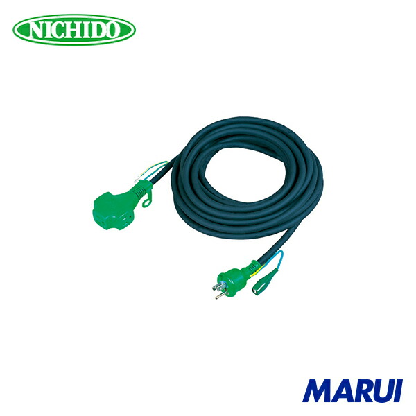 日動工業 NICHIDO スタミナトリプルポッキン延長コード アース付 10m 黒 1本 PPTF10E 【DIY】【工具のMARUI】