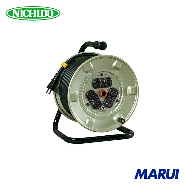 日動工業 NICHIDO 電工ドラム 100V アースなし 20m コンセント個数6個 1台 NNP206D | コードリール|MARUI