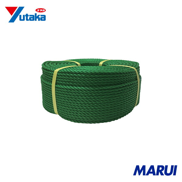 ユタカメイク ロープ PEロープ巻物 6φ×200m グリーン 1巻 PE103 【DIY】【工具のMARUI】