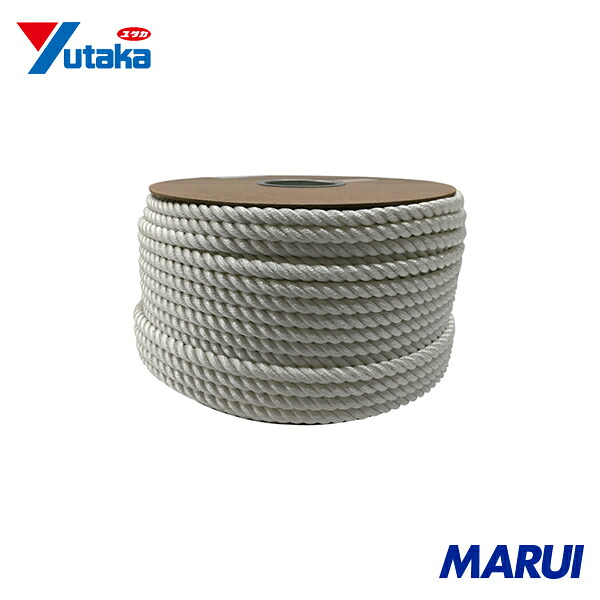 ユタカメイク ナイロン3ツ打ロープドラム巻 12φ×100m 1巻 PRJ6 【DIY】【工具のMARUI】