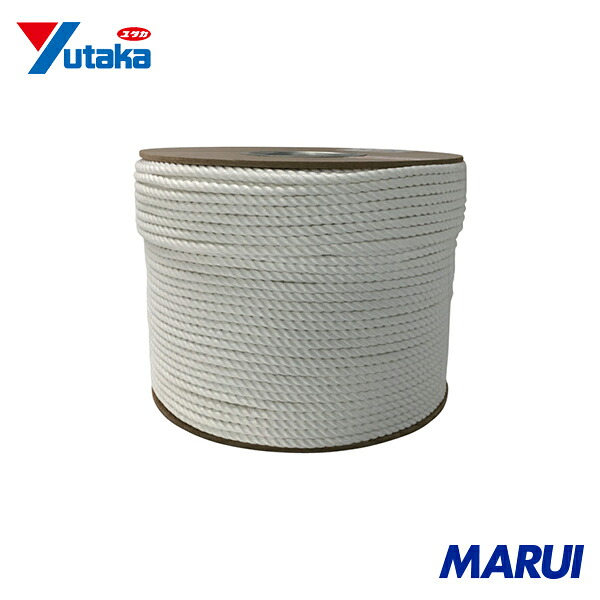 ユタカメイク ビニロンロープドラム巻 6φ&times;200m 1巻 PRV10 | ロープ｜MARUI