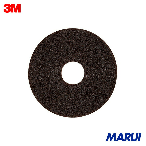 3M ブラウンストリッパーパッド 茶 380×82mm (5枚入) 1箱 BRO380X82 | ポリッシャー|MARUI