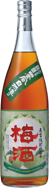ｓ【送料無料６本セット】（宮崎）寿海『赤芋焼酎仕込梅酒』　14度　1800ml｜丸石酒店