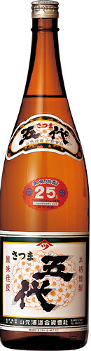 ｓ【送料無料６本入りセット】（鹿児島）さつま五代　25度　1800ml　芋焼酎｜丸石酒店 9,980円