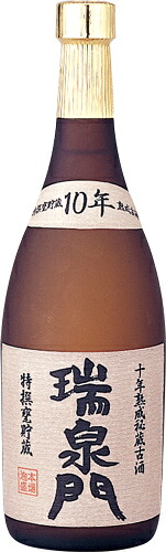 ｓ【送料無料３本入りセット】（沖縄）瑞泉門　10年熟成秘蔵古酒　720ml　泡盛｜丸石酒店