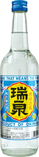 ｓ【送料無料１２本入りセット】（沖縄）瑞泉　新酒　30度　600ml　泡盛｜丸石酒店