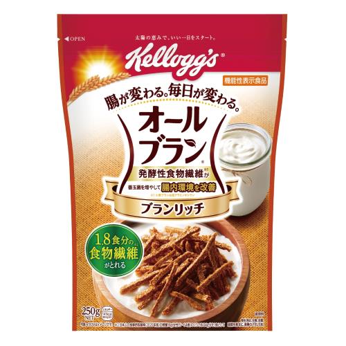 ケロッグ オールブラン ブランリッチ 250g ×6袋 小麦ふすま シリアル 腸活 発酵性 食物繊維