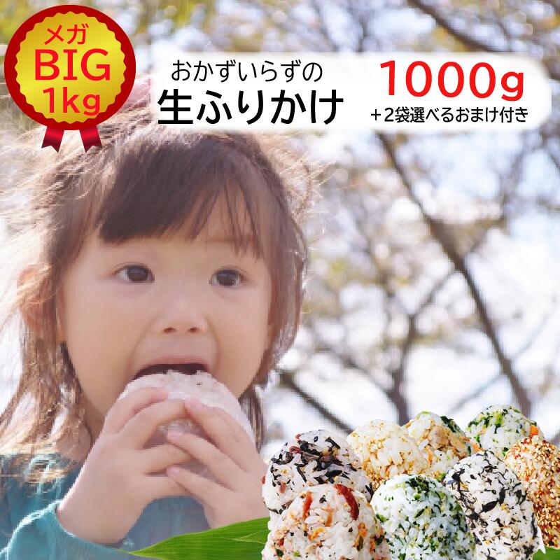 生ふりかけ 1キロ メガBIGサイズ  ふりかけ ギフト ふりかけ・混ぜご飯 弁当 furikake 梅ちりめん 菜めし 胡麻かつお ソフトひじき 胡麻かつお 梅ひじき ほたてごま 焼たらこちりめん 鮭菜っ葉 しっとりひじき  鰹 帆立 ふりかけ 業務用