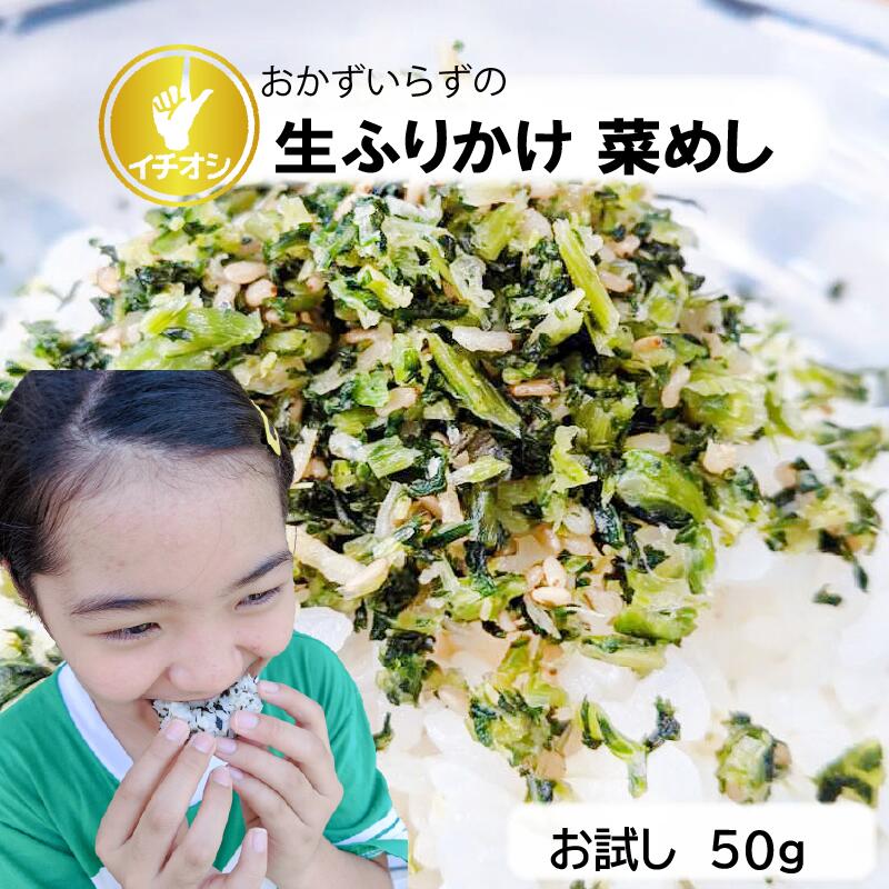 ふりかけ 菜めし 50g おかずのいらない 生ふりかけ お試しサイズ 混ぜご飯 ご飯のお供 お弁当 おにぎり 便利 お子様 キッズ 野沢菜 ちりめん 朝食 夜食 焼き飯 チャーハン おかずがいらない 最大85 Offクーポン