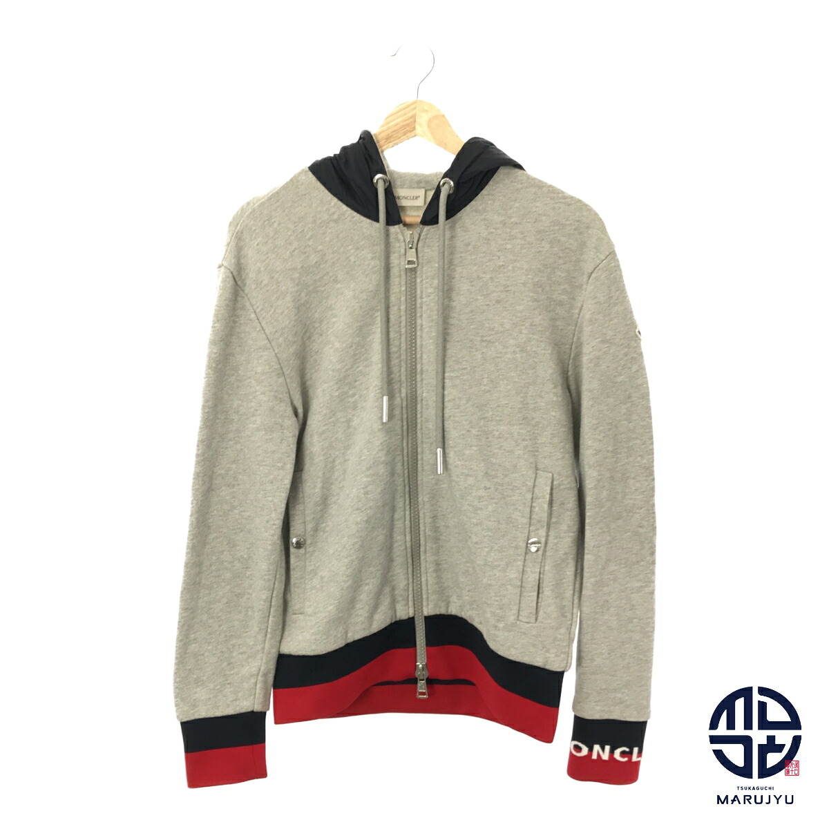 MONCLER モンクレール MAGLIA CARDIGAN グレー 長袖 パーカー ジップアップ サイズS メンズ アパレル 【中古】|塚口丸十質舗