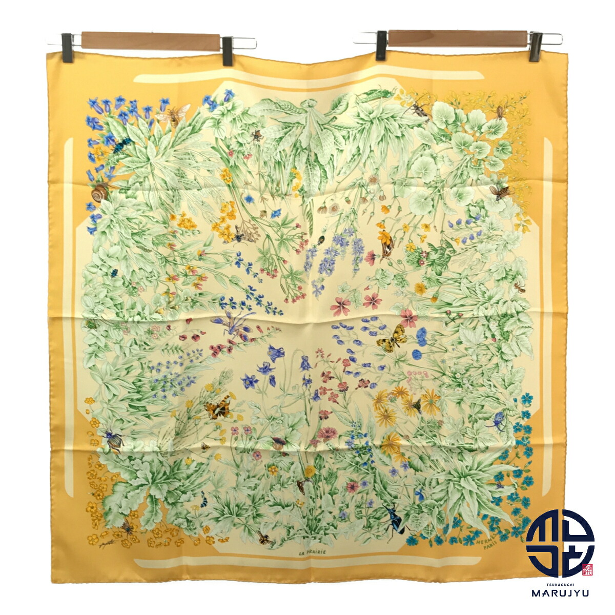 楽天市場】HERMES エルメス スカーフ カレ90 花柄 胡蝶蘭 オーキッド