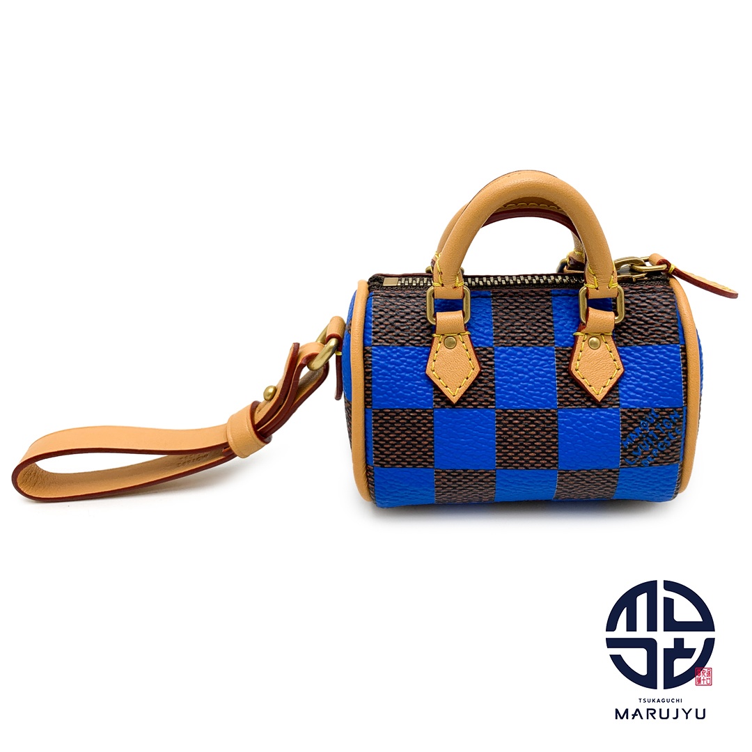 LOUIS VUITTON ルイヴィトン 車寄せ･ダミエ･受けが良い･ミニ スピーディ MO1693 青色 青 小物 ブランド名 御徒面子惹きつける【中古】