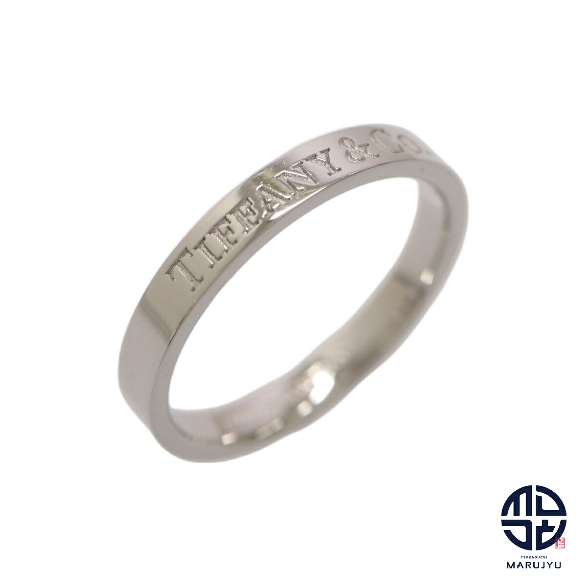 極美品 ティファニー クラシックバンド ダイヤ 3P リング 5号 プラチナ ティファニー フォーエバー ウェディング バンドリング ダイヤモンド