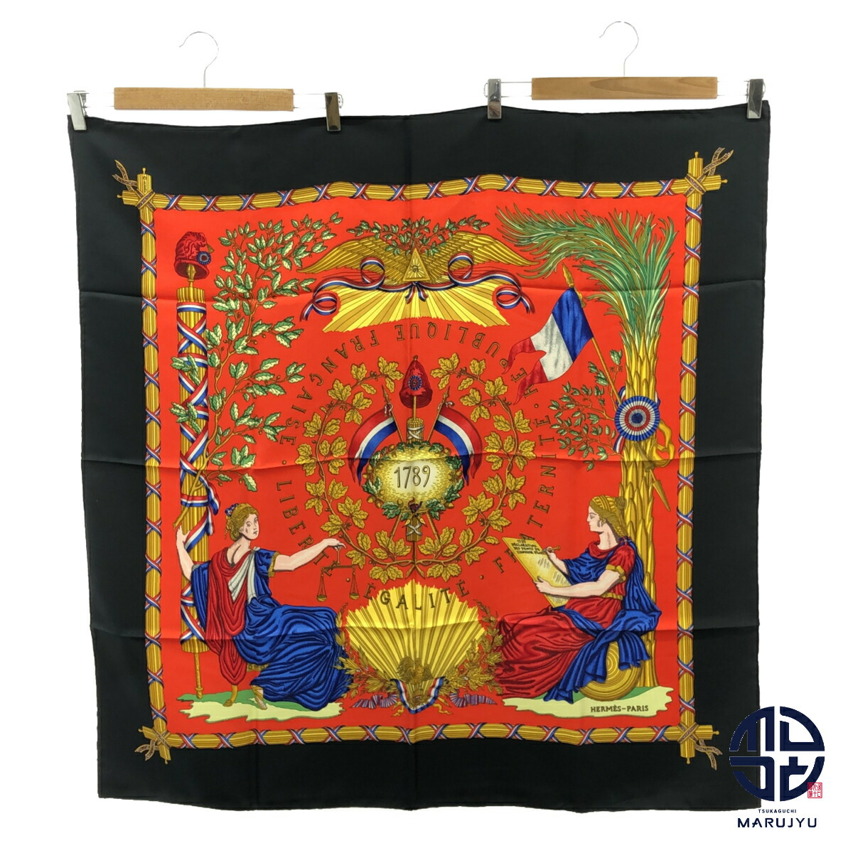 美品 エルメス フランス革命 スカーフ 1789 HERMES】【1789 LIBERTE EGALITE FRATERNITE REPUBLIQUE FRANCAISE