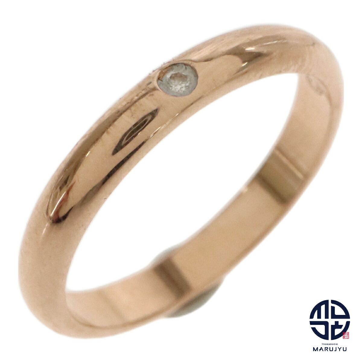 Cartier　エングレーブド リング　18K 1ダイヤ PG Cartier - カルティエ リング ダイヤ ダイヤモンド Cドゥ