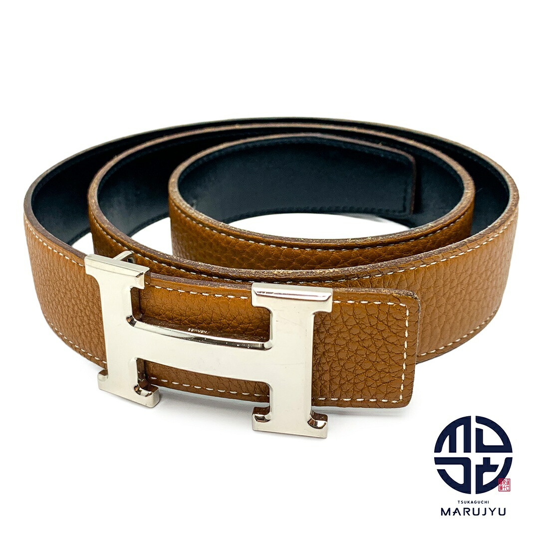エルメス HERMES コンスタンス Hバックル ベルト ゴールド HERMES（エルメス） コンスタンス Hバックル リバーシブル ベルト