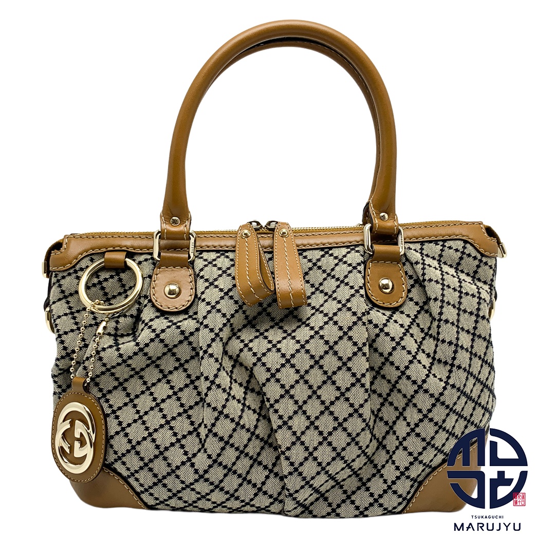 GUCCI グッチ ディアマンテ ブラウン系 茶 2wayトートバッグ 247902 ショルダーバッグ 鞄 カバン ブランド【中古】|塚口丸十質舗