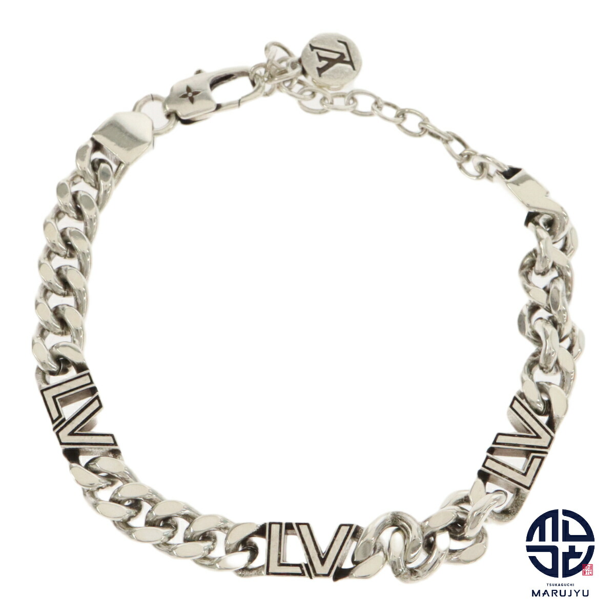 LOUIS VUITTON ルイヴィトン 925 SILVER しろがね色 チェーン店腕輪･LV 野球クラブ M03018 宝飾品 付属物 ブランド名【中古】