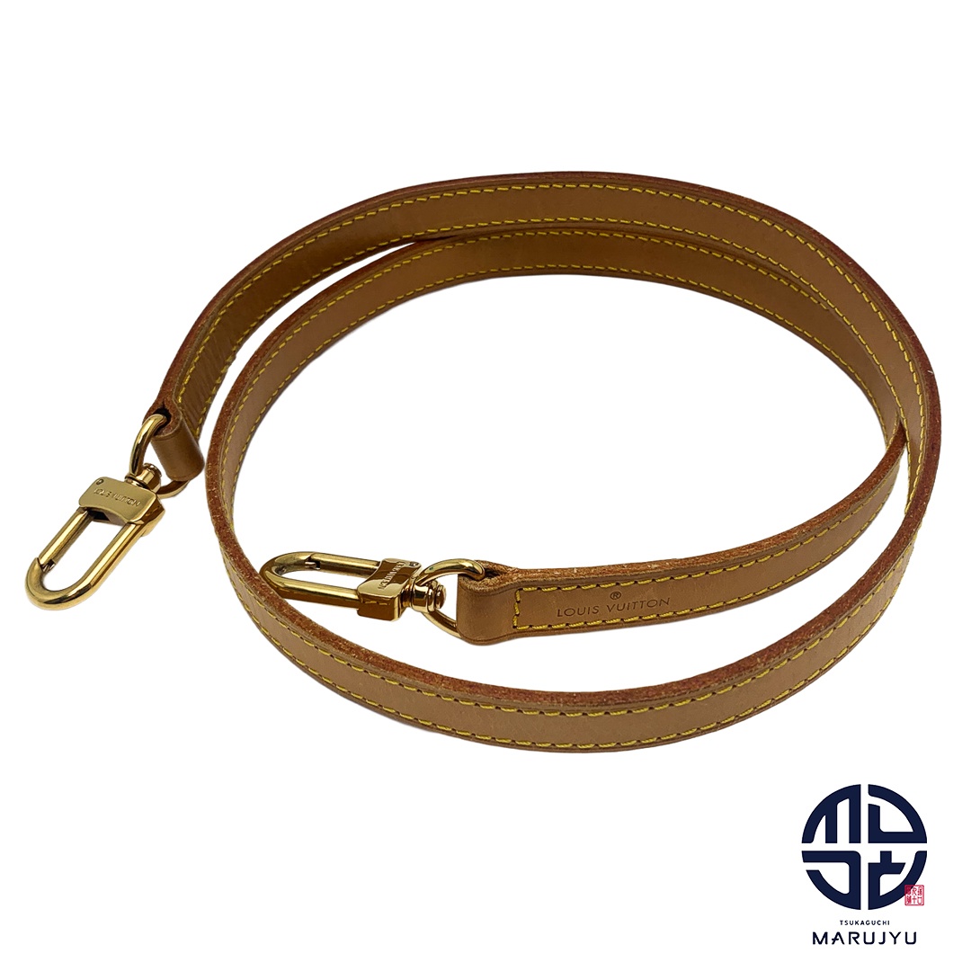 LOUIS VUITTON ルイヴィトン ショルダーストラップ ヌメ革 ゴールド金具 小物 ブランド ストラップ全長:約101.0cm【中古】｜塚口丸十質舗