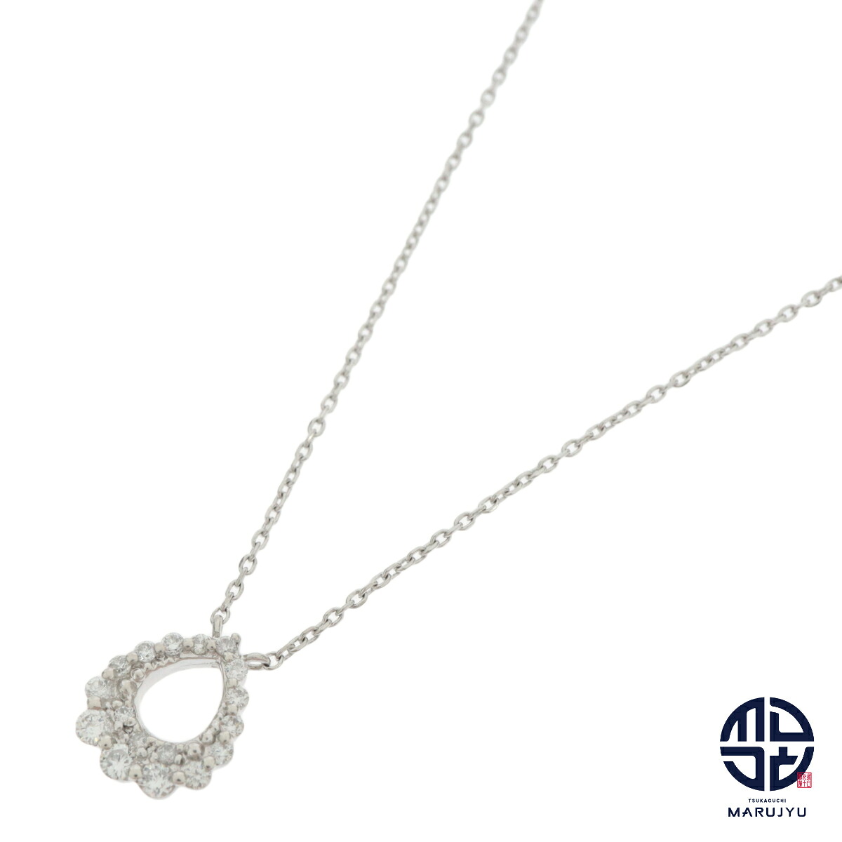 VENDOME AOYAMA ヴァンドーム青山 Pt950 Pt850 プラチナ ダイヤ0.13ct しずくモチーフ ドロップ ネックレス ジュエリー アクセサリー ブランド【中古】|塚口丸十質舗