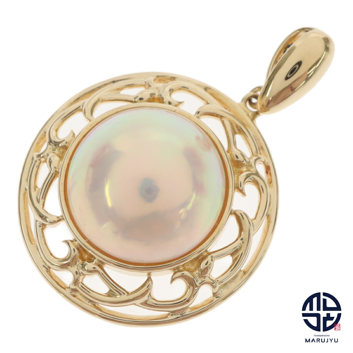 TASAKI 田崎 タサキ K18YG 18金イエローゴールド マベパール12.5mm ペンダントトップ チャーム ジュエリー アクセサリー ブランド【中古】｜塚口丸十質舗