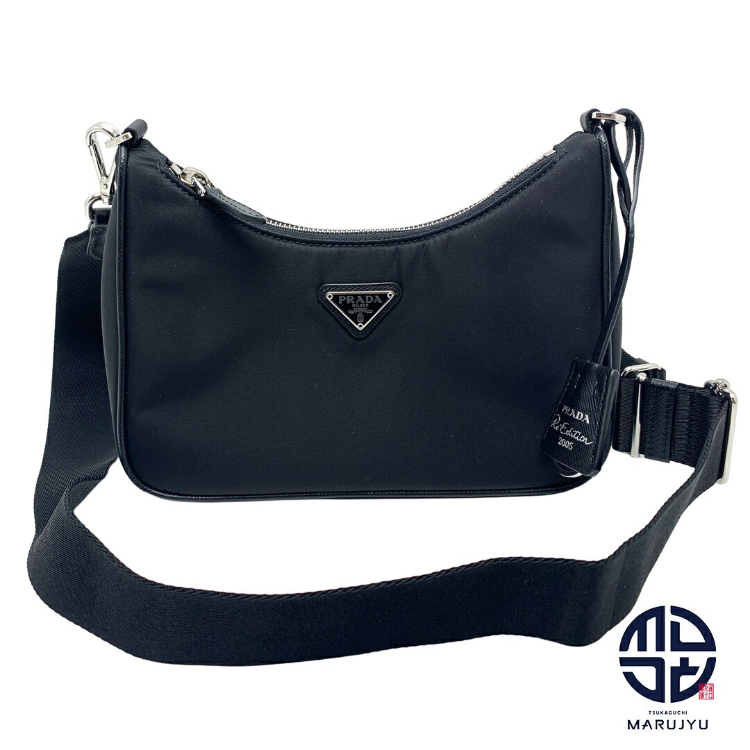 PRADA プラダ 三角形ロゴタイプ Re-Edition 2005 Re-Nylon 御徒面子 1BH204_R064_F0002_V_V9L リナイロン 2wayショルダーバッグ チェーン店御徒面子 鞄 鞄 ブランド名 黒 黒いこと NERO ミニ合財袋付き添い人【中古】