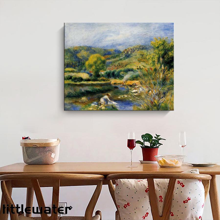 ファブリックパネル 絵図 室内装飾 布切れ 絵 「The Laundress」 40×50珊  飾り付け 工芸ダイアログボックス リビング 差し上げ物 その他-レディースファッション