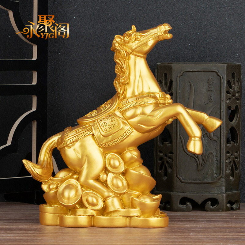 楽天市場】白馬 置物 陶器製 高さ21cm 幅21cm｜幸運・開運・飛躍・守護