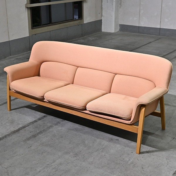 天童木工 36万「チェントロ」3シーターソファ 3P トリプル オーク材材