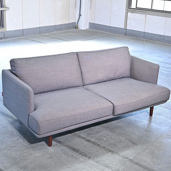 ACTUS five by five「TYND SOFA」優しいこと寝いす マホガニー材 生まれながら木 2人掛け リビング 昼ご飯 客間 書室 ファイブ バイ ファイブ ティン【中古調度品/中古室内装飾/USED調度品ユーズド調度品/再利用】