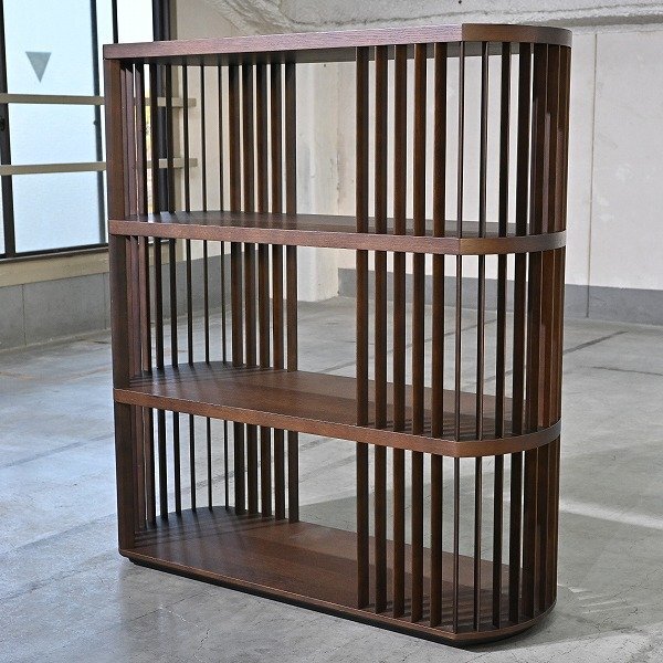 arflex 75万「CASTELLO」オープンシェルフ オーク材 格子 3段 ラック 棚 本棚 飾り棚 収納 リビング ブック カステッロ アルフレックス