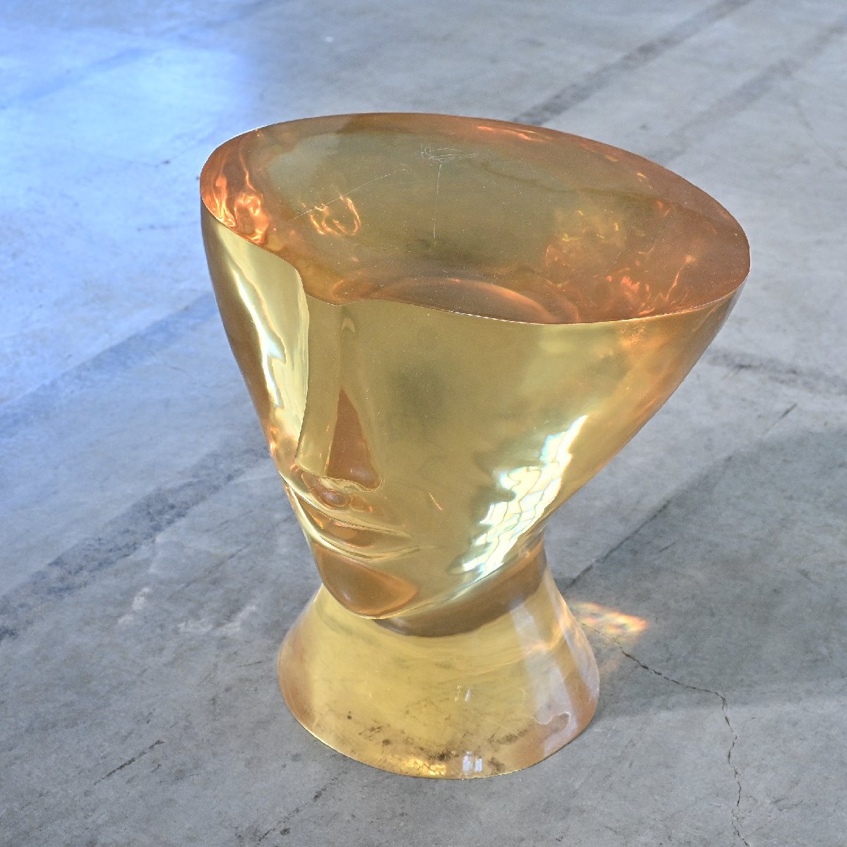 亜米利加 Jonathan Adler 35万「Giuliette/ジュリエット」サイドテーブル オブジェ 腰掛け ジョナサンアドラー 工芸 リビング 赤ちょうちん【中古調度品/中古室内装飾/USED調度品ユーズド調度品/再利用】