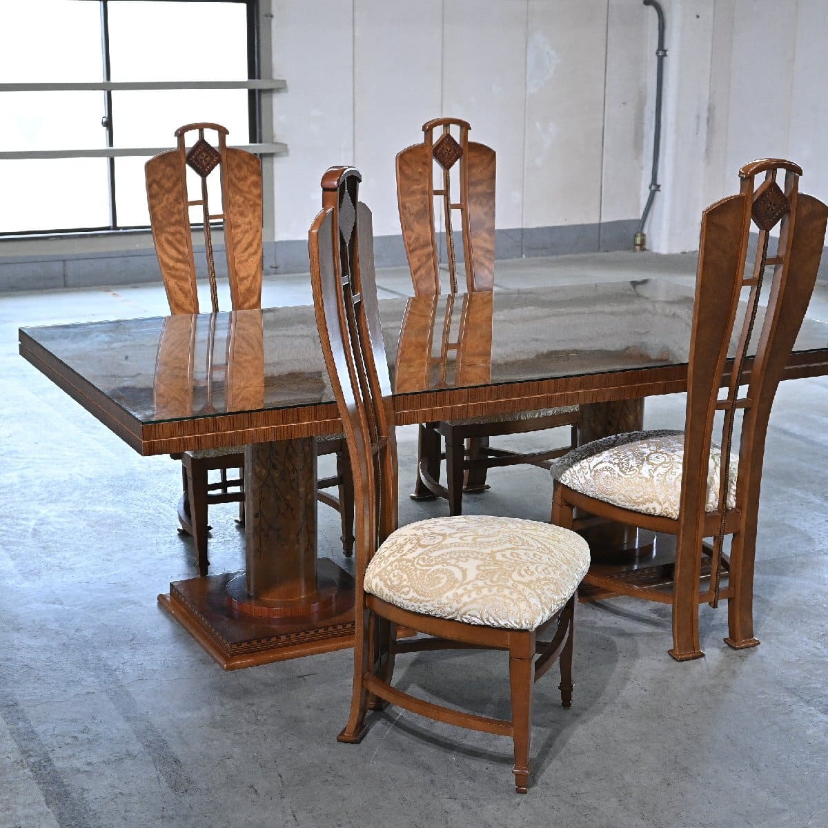 ★美品 最御前上等 イタリア製 Carpanelli「Aurora/Briarwood」242万 夕ご飯5点書き割り 速見表 女性議長 桜んぼう 象嵌 カルパネリ【中古調度品/中古室内装飾/USED調度品ユーズド調度品/再利用】