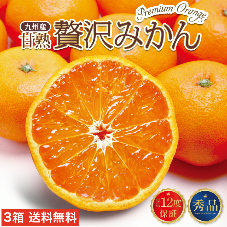 楽天市場】【 送料無料 】 みかん 熊本 福岡 甘熟贅沢みかん 1箱 約2kg
